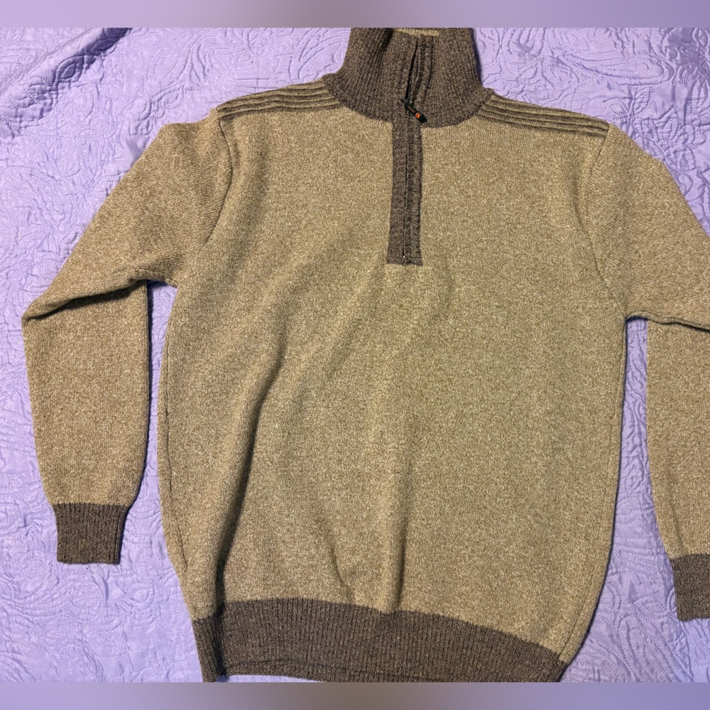 Pronti Men's Zip-Up Sweater - Brown